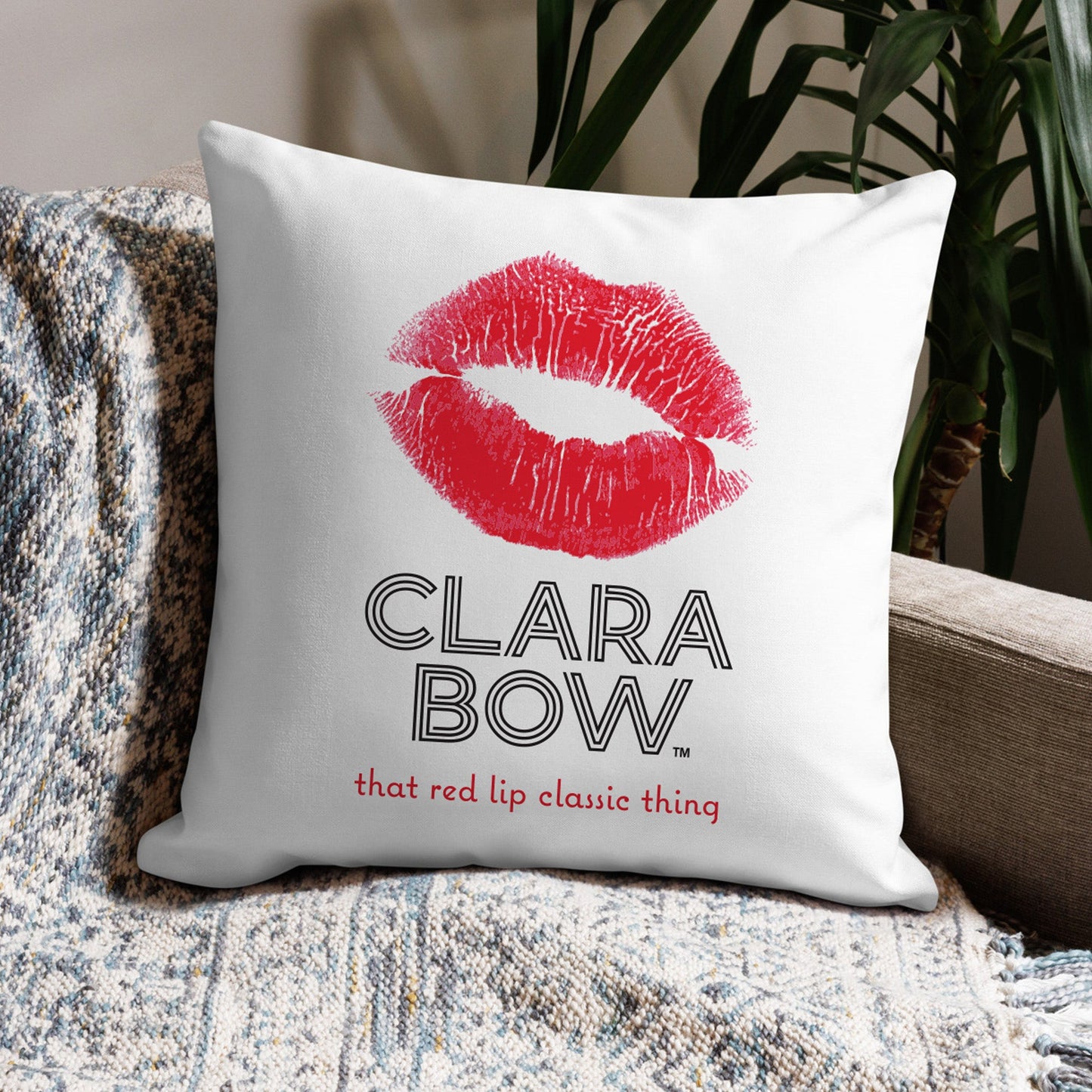 Clara Bow® Red Lip Classic Thing - Pillow - Clara Bow