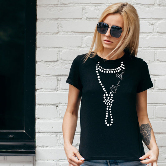 Clara's Pearls - Tee Shirt - Clara Bow