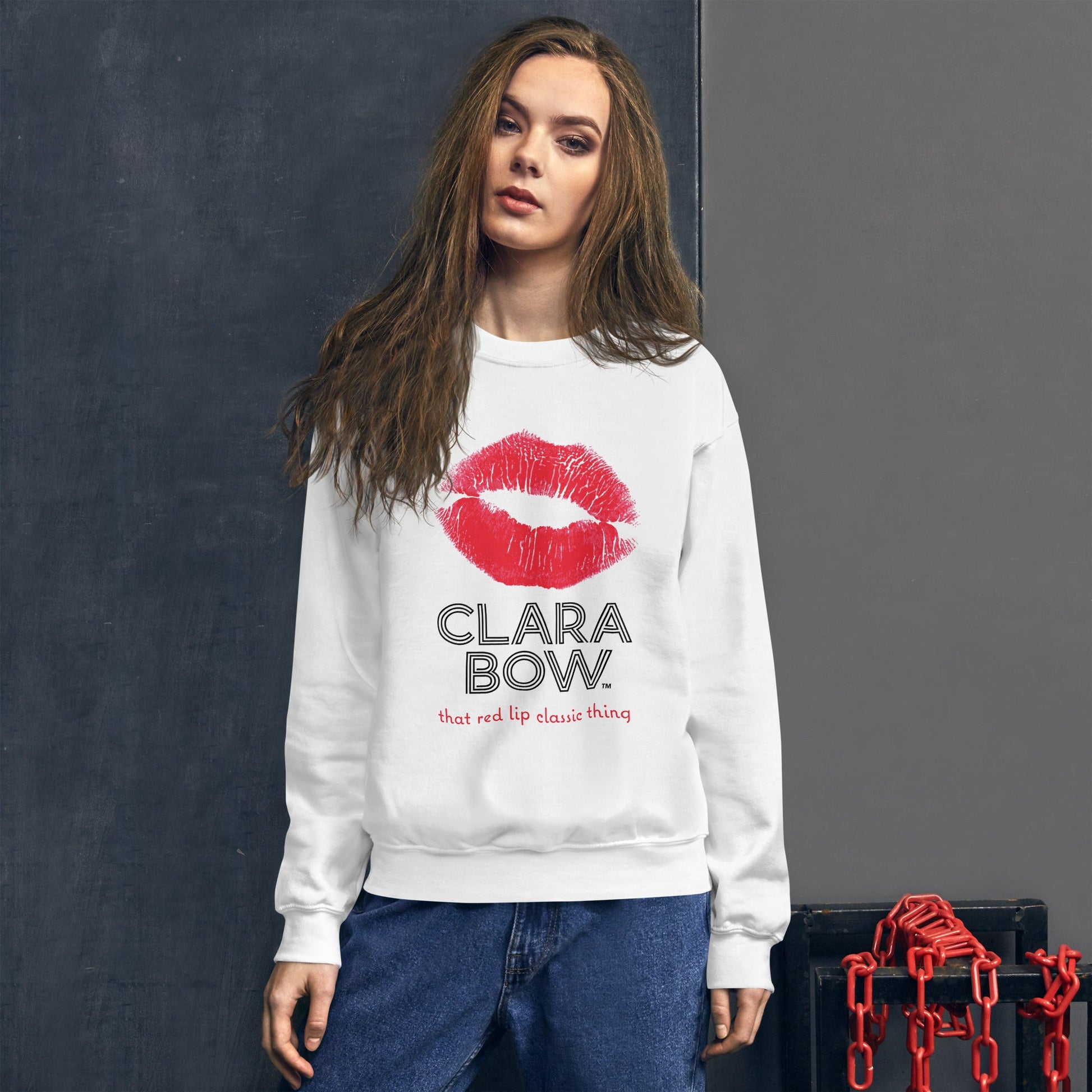Clara Bow® Red Lip Classic Thing - Crew Neck - Clara Bow